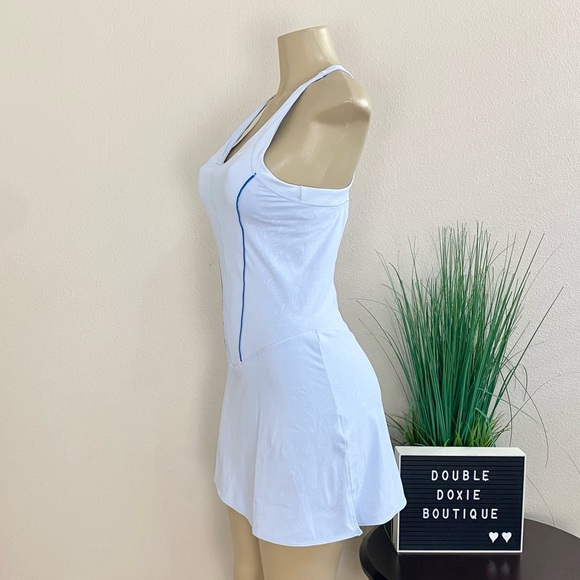 NIKE | Pale Blue V Neck Tennis Dress Sz S - Picture 5 of 14